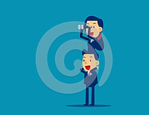 Business team supporting to success. Concept business planning and strategy vector illustration, Searching, Successful, Kid flat