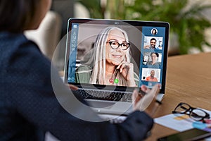 Business team in video conference