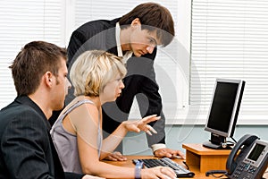 Business team working in office