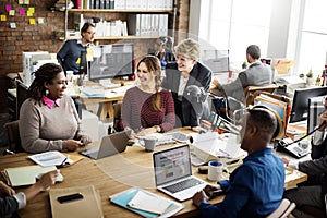 Business Team Working Office Worker Concept photo