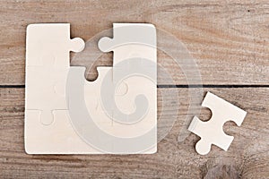 Business Teamwork Concept - Jigsaw Puzzle Pieces