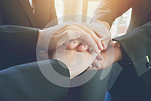 Business teamwork Join Hands Support Together Concept