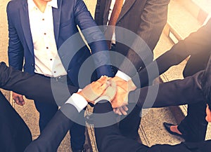 Business Teamwork Join Hands Support Together Concept.