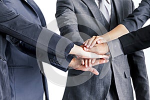 Business teamwork stack hands - Team work concept