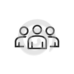 Business teamwork, team building, work group and human resources minimal thin line web icon set