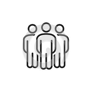 Business teamwork, team building, work group and human resources minimal thin line web icon set