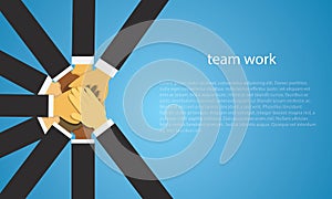 Business Teamwork Team Hard Work Concept. Vector Illustration