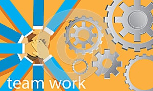 Business Teamwork Team Hard Work Concept. Vector Illustration