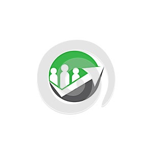 Business teamwork vector icon illustration