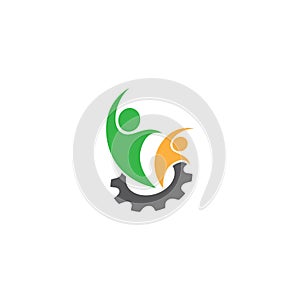 Business teamwork vector icon illustration