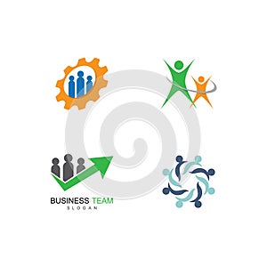 Business teamwork vector icon illustration