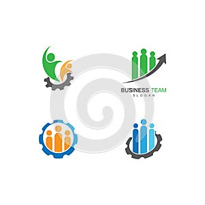Business teamwork vector icon illustration