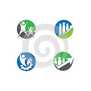 Business teamwork vector icon illustration