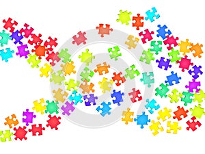 Business teaser jigsaw puzzle rainbow colors