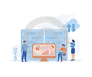 business technology cloud computing service concept.