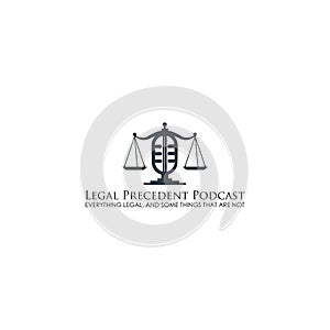 Business technology FINANCE LAW podcast logo design element vector