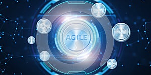 Business, Technology, Internet and network concept. Agile Software Development