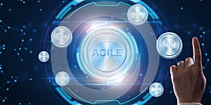 Business, Technology, Internet and network concept. Agile Software Development