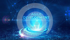 Business, Technology, Internet and network concept. Agile Software Development