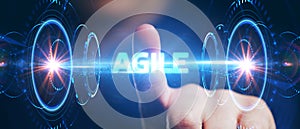 Business, Technology, Internet and network concept. Agile Software Development