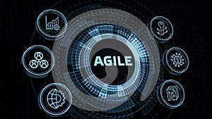 Business, Technology, Internet and network concept. Agile Software Development