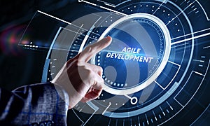 Business, Technology, Internet and network concept. Agile Software Development