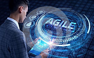 Business, Technology, Internet and network concept. Agile Software Development
