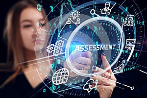 Business, Technology, Internet and network concept. Assessment analysis evaluation measure