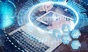 Business, Technology, Internet and network concept. Assessment analysis evaluation measure