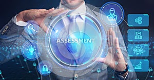 Business, Technology, Internet and network concept. Assessment analysis evaluation measure