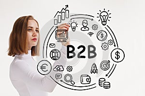 Business, Technology, Internet and network concept. B2B Business company commerce technology marketing concept