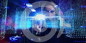Business, Technology, Internet and network concept. Big Data Internet Information