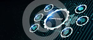 Business, Technology, Internet and network concept. Competence Skill Personal development