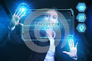 Business, Technology, Internet and network concept. Consulting Expert Advice Support Service