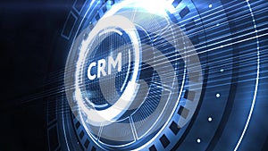 Business, Technology, Internet and network concept. CRM Customer Relationship Management