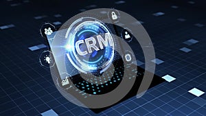 Business, Technology, Internet and network concept. CRM Customer Relationship Management