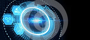 Business, Technology, Internet and network concept. Digital Marketing content planning advertising strategy concept