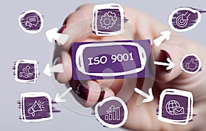 Business, Technology, Internet and network concept. Digital Marketing content planning advertising strategy concept.ISO 9001