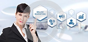 Business, Technology, Internet and network concept. Digital Marketing content planning advertising strategy concept.Online