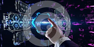 Business, Technology, ..Internet and network concept. E-learning Education Internet Technology Webinar Online Courses concept