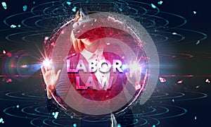 Business, Technology, Internet and network concept. Employment Law photo