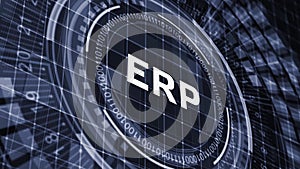 Business, Technology, Internet and network concept. Enterprise resource planning ERP concept