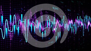 Business, Technology, Internet and network concept. Financial Graph. Stock Market chart. Forex Investment