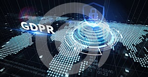 Business, Technology, Internet and network concept. GDPR General Data Protection Regulation