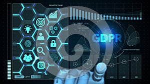 Business, Technology, Internet and network concept. GDPR General Data Protection Regulation