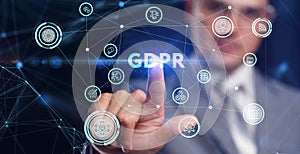 Business, Technology, Internet and network concept. GDPR General Data Protection Regulation