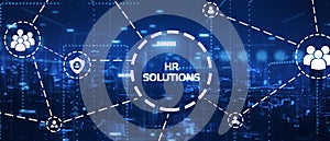 Business, Technology, Internet and network concept. Hr Solutions. 3D illustration photo
