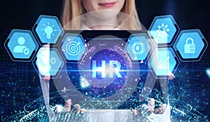 Business, Technology, Internet and network concept. Human Resources HR management concept