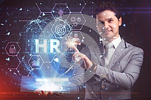 Business, Technology, Internet and network concept. Human Resources HR management concept