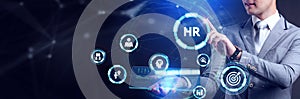 Business, Technology, Internet and network concept. Human Resources HR management concept